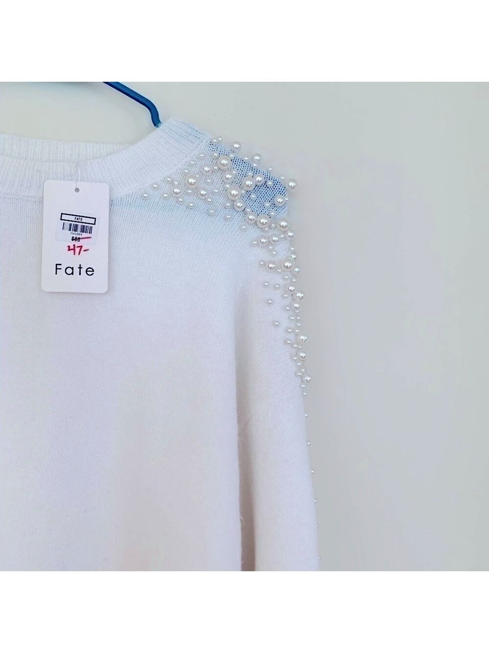 Fate Soft Knit Sweater with Pearls